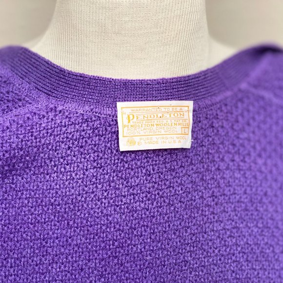 Pendleton Cardigan Vest, Vintage 60s, Size L - Picture 7 of 10